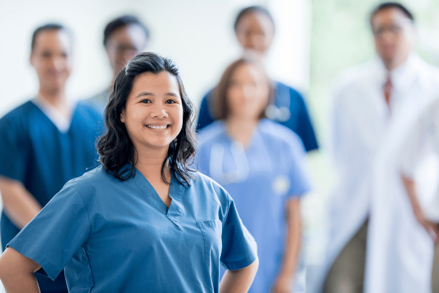 Nurse smiling